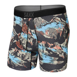 Saxx Quest Boxer with Fly in Black Mountainscape